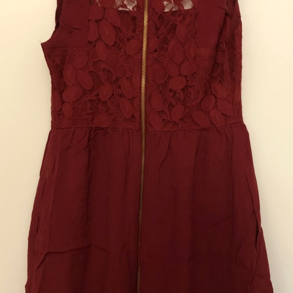 Kimchi Blue Dark Red Lace Top Dress - Picture 2 of 2